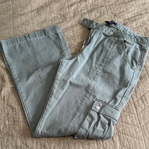 Forever 21 Wide Leg Pants - Sage Green